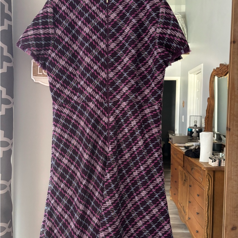 Kate Spade Purple and White Midi Dress Fit and Flare Size 16. NWT - Picture 4 of 4